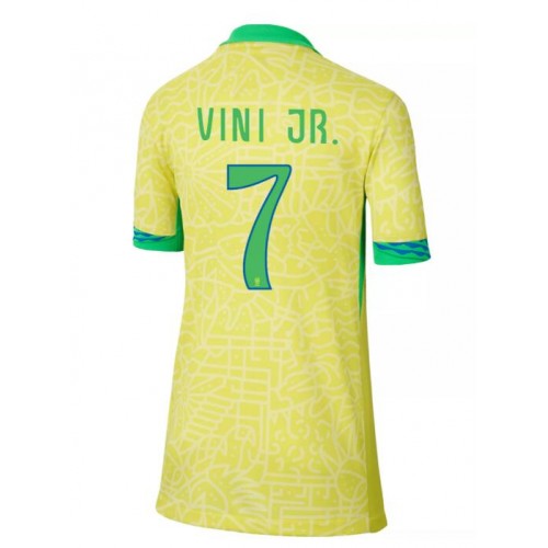 Dres Brazil Vinicius Junior #7 Domaci za Žensko Copa America 2024 Kratak Rukav